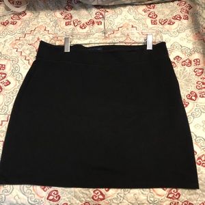 Soft and stretchy black mini skirt